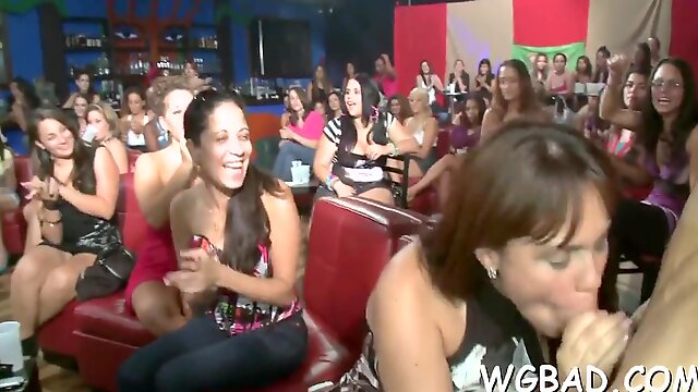 Racy striptease soiree