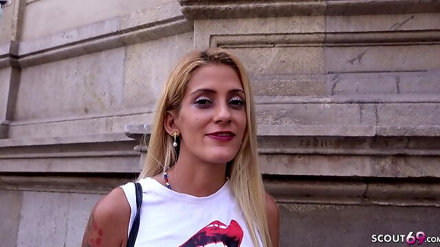 GERMAN SCOUT - SKINNY SPIC GABRIELA PICK UP AND ROUGH BANG AT REAL PUBLIC CASTING - Spic