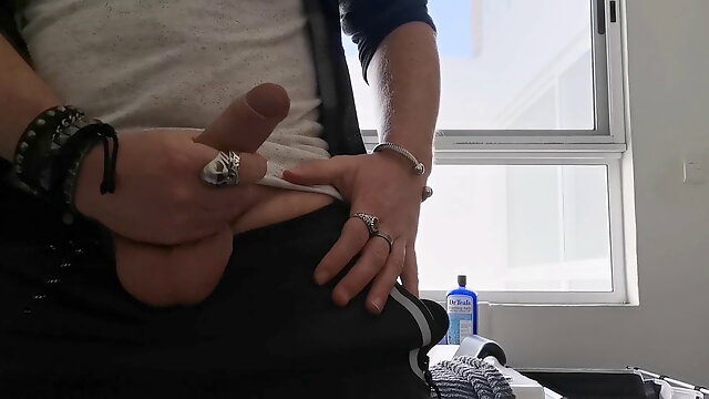 Jerking My Big Uncut Cock To Explode