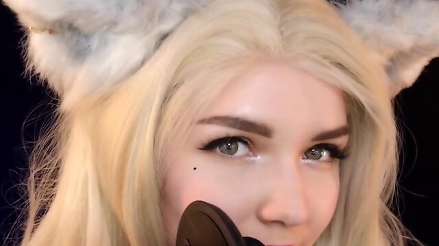 Kittyklaw Asmr - White Furry Mouth Sounds