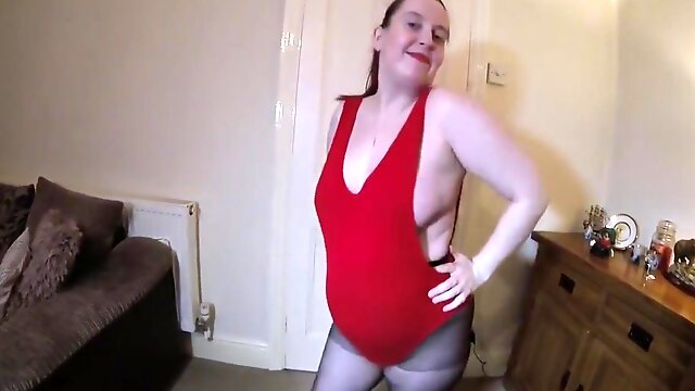 Pregnant Wifes Striptease In Leotard And Pantyhose