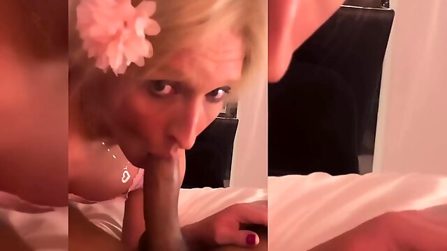 First Black Cock Amateur, Crossdresser Blowjob Pov