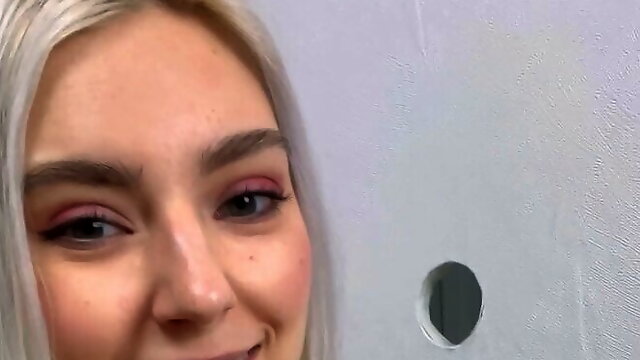 Teen slut got a huge cumshot in the fitting room - Eva Elfie