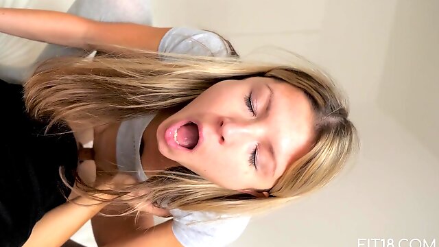 18yo Russian teen Gina Gerson - deepthroat blowjob and POV sex