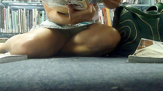 Super-hot mummy Upskirt in the Library - Part 2