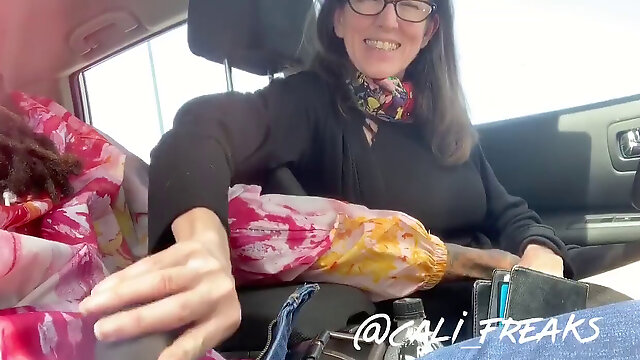 Grannie sneaks out of Quarantine for some bbc ass-fuck CREAM PIE IN HER CAR
