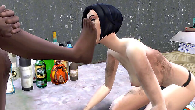 DDSims - MILF gets manhandled by homeless fellows while spouse watches - Sims 4