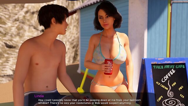 Milfy City [v0.6e] Part 97 With Linda On The Beach By LoveSkySan69