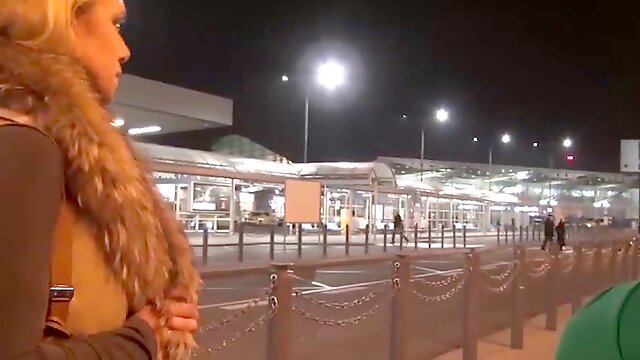 Thick melon cougar Airport Pick up and Fuck hard in Mea Melone van