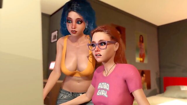 Two lezzy college girls Grew up knobs and had Sex - Futanari Lesbian Animated Anal Sex