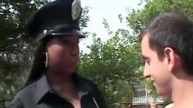 Andrew Andretti - Sexy Black Whore Dressed As Cop Gets Her Pussy Fucked