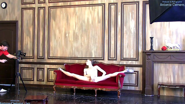 Flexible and charming ballerina Annett strips for me and my video. part-4