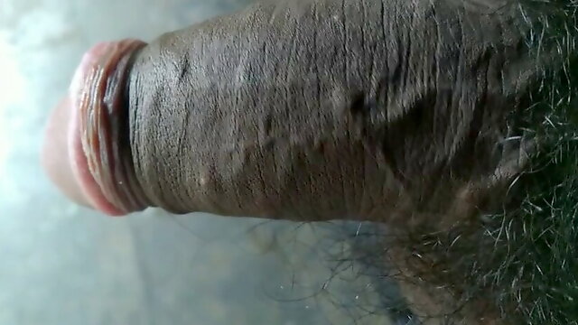 Opening Indian hairy cock pink head