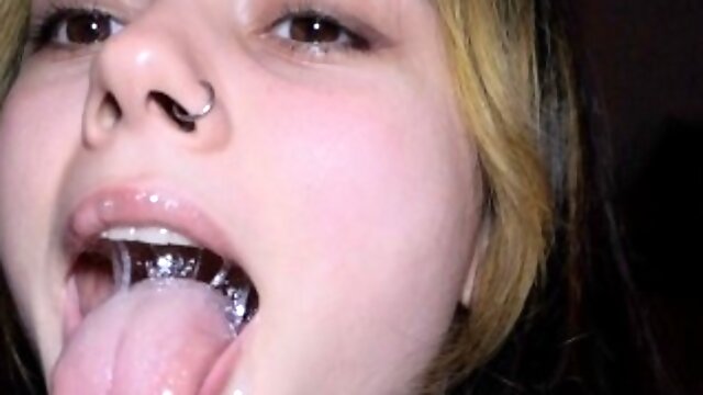 Tongue Cum, Goth Couple, Tongue Blowjob, Goth Small, Cum In Mouth