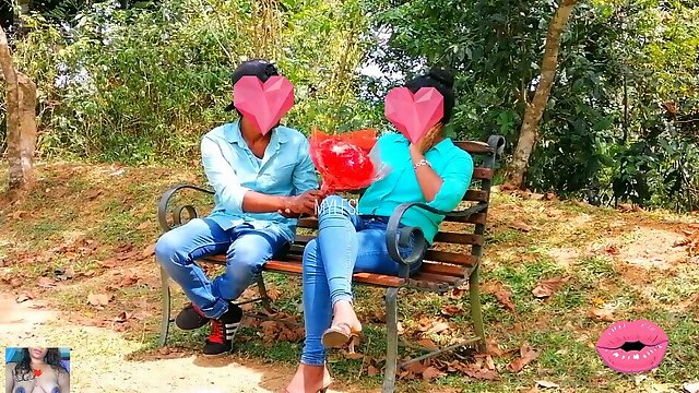 Public Handjob, Janaki, Indian Park, Valentines Day, Outdoor