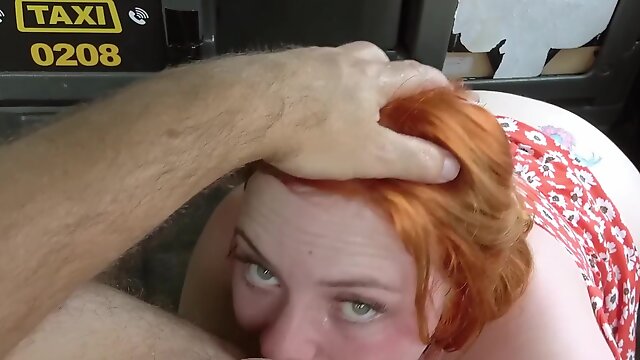 Harley Morgan pays for the ride with her chubby pussy