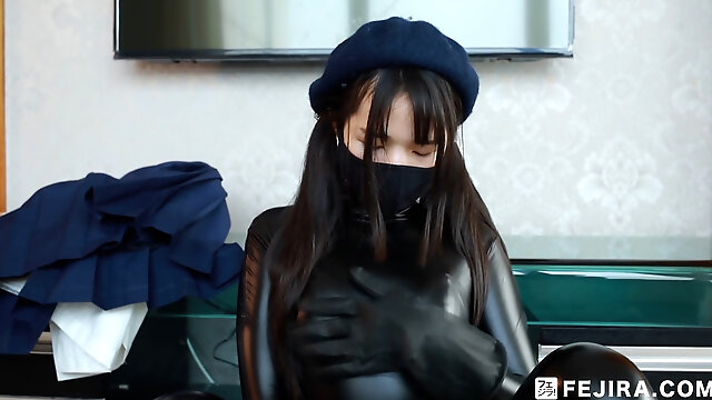Femdom Leather, Japanese Leather, Rubber Gloves