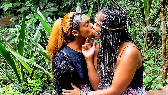 African festival outdoor lesbian makeout after the molly hits