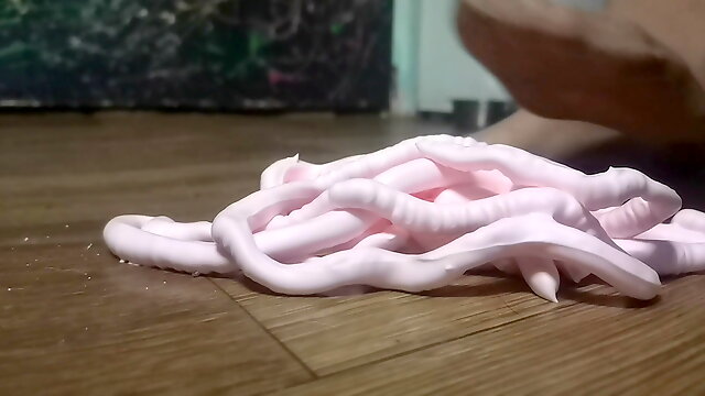 Nylon socks in foam
