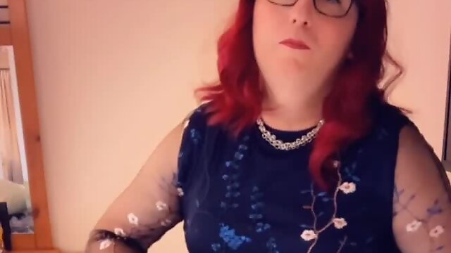 Pantyluvn sissy jerks in new navy blue dress