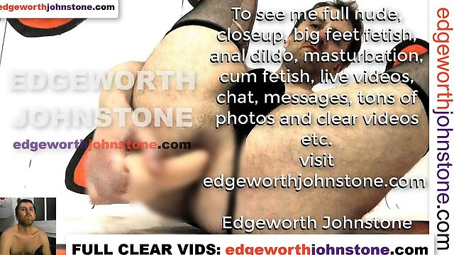 EDGEWORTH JOHNSTONE anal dildo deep in my tight gay asshole CENSORED man in tights 