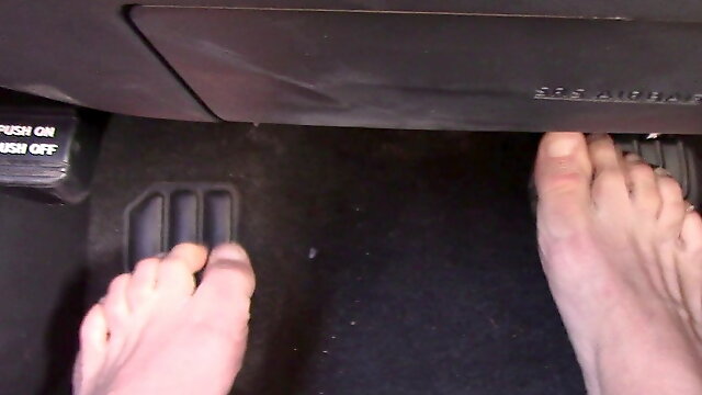 My hot NY feet on the pedals of my rental car in Tampa FL