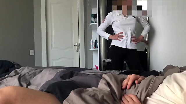 Stepsister Caught Me Jerking Off With Her Panties And Helped Me Cum