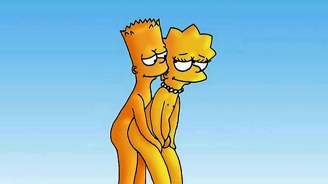 Horny Bart Simpson bangs Marge and Lisa hard and fast