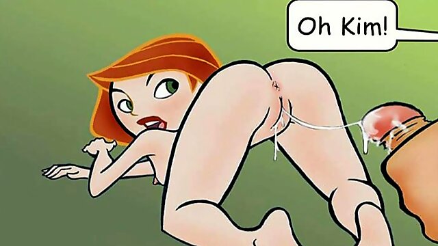 Hot disney princess Kim Possible shows her amazing round ass