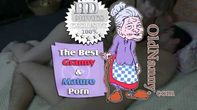 Grandma with big tits getting fucked by young guy