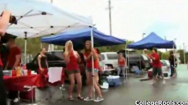 Amateur College Football Tailgate Orgy