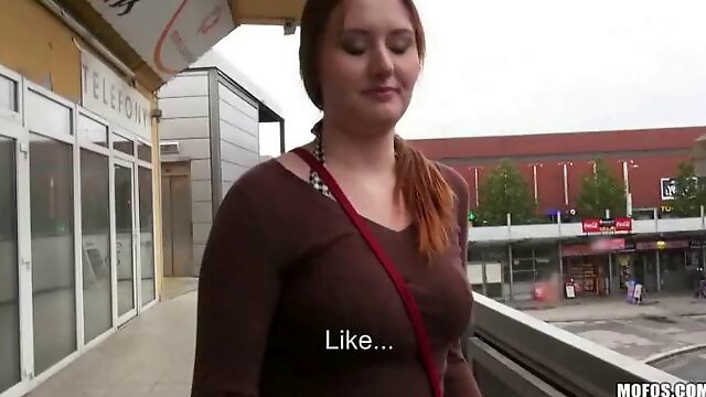 Eurobabe Helen fucked at the bus stop