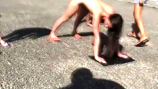 College Sorority Pledges Naked And Getting Hazed Outdoors