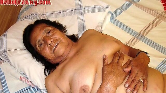 Nasty compilation of fat ugly grannies showing their stuff solo