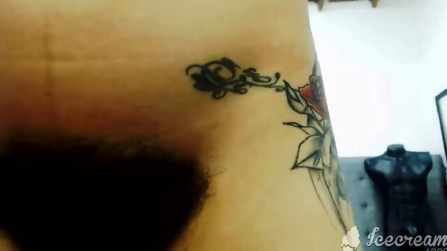 Very hairy girl dance and show hairy pussy and armpits 2