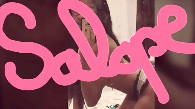 Ebony slut Malika solo compilation squirt piss pee