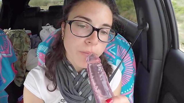 I Play To Suck My Big Sex Toy In The Car =)