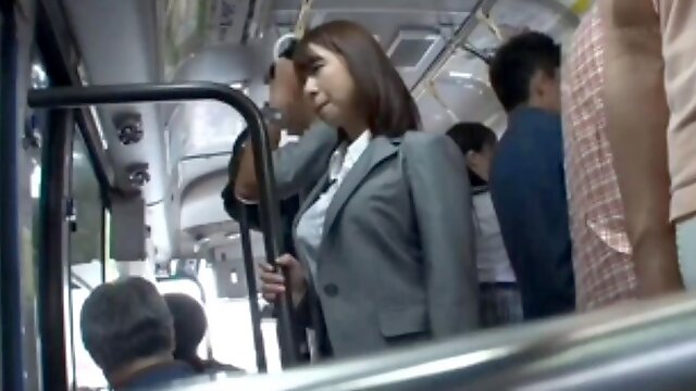 Asian Schoolgirl Has Fun with Teacher on Bus