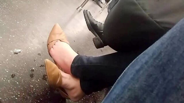 Candid Asian soles slip part 2