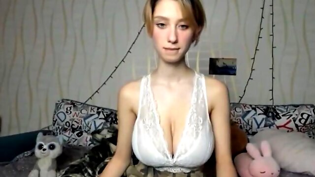 Beautiful Russian Teen with Huge Tits on Cam