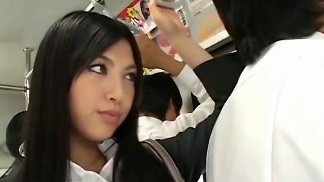 Japanese Slutty Teen On The Bus