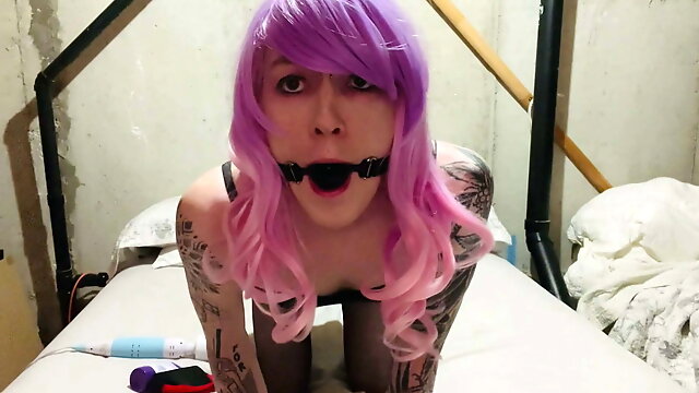 Sissy cuckold femboy male chastity cum humiliation leaked