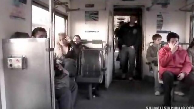 Tranny Jizzed On In A Train