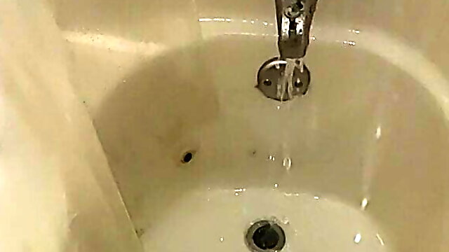 Jerking Black cock in the shower