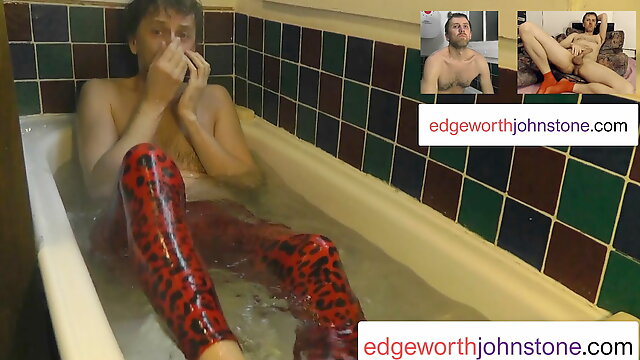 EDGEWORTH JOHNSTONE Soapy big feet in the bath. Bathing male foot fetish DILF closeup. Mans feet