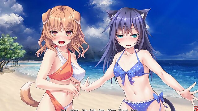 CATGIRL & DOGGIRL CAFE #10 - THE BEACH vignette PT 1