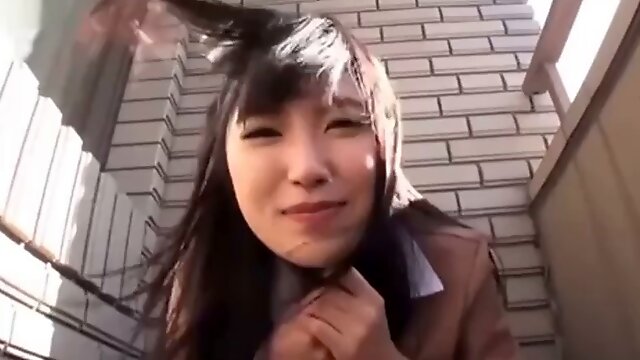 Japanese girl spits and licks and sniffs the smell of her saliva