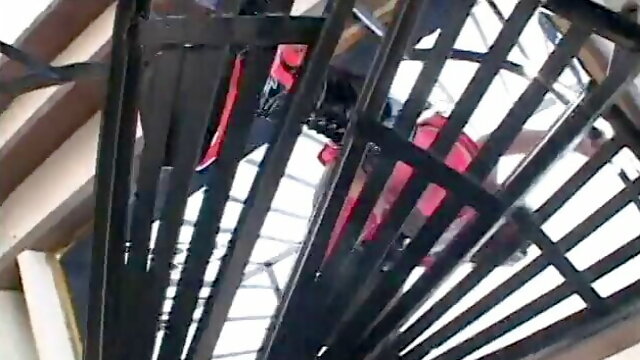 Guy gets blown and gives slut anal drilling on couch outdoors