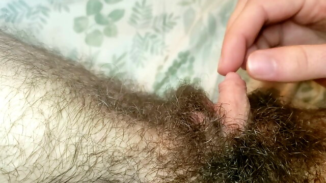 Stroking My Tiny Cock Fully Erect