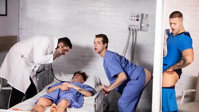 Super-taboo hospital sex with Benjamin Blue and Clark Delgaty